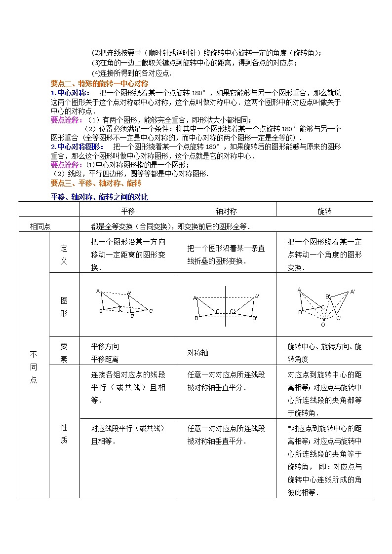 《旋转》全章复习与巩固--知识讲解（提高）02