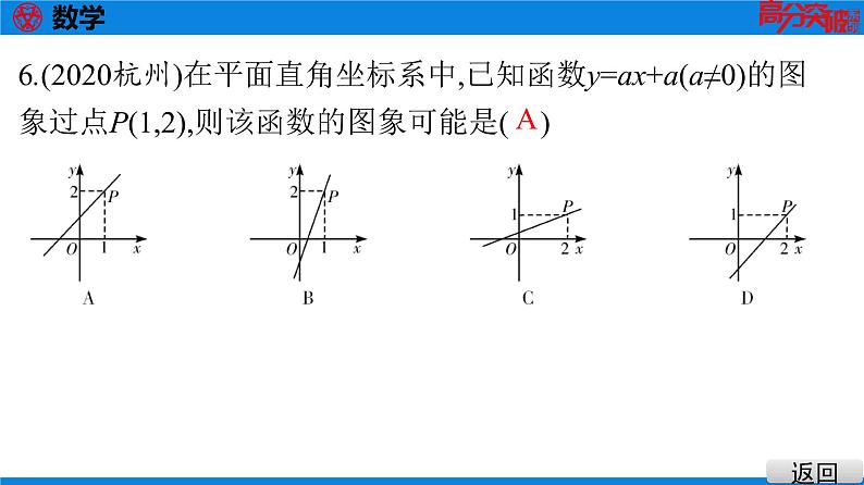 备战2021学年广东中考数学 课时作业 第三章 练习课件06