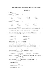 数学七年级下册第二章 二元一次方程组2.3 解二元一次方程组习题