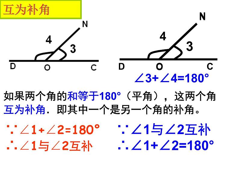 人教版数学七年级下册第五章 ：5.1.4 余角与补角 课件ppt第5页