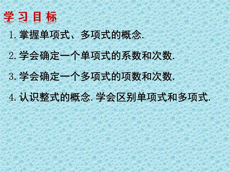 北师大版七年级数学上册第三章第三节整式教学课件第3页