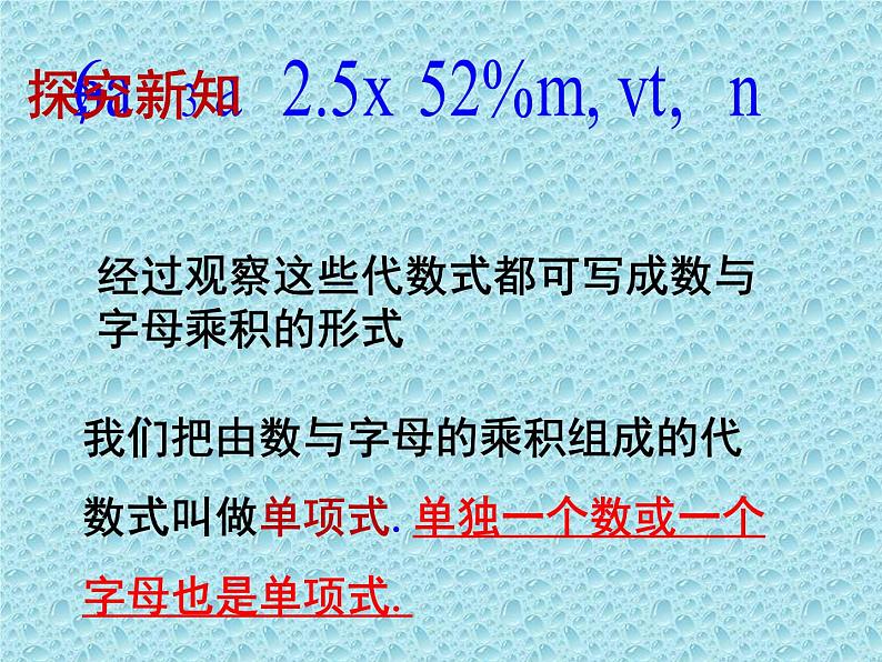 北师大版七年级数学上册第三章第三节整式教学课件第4页