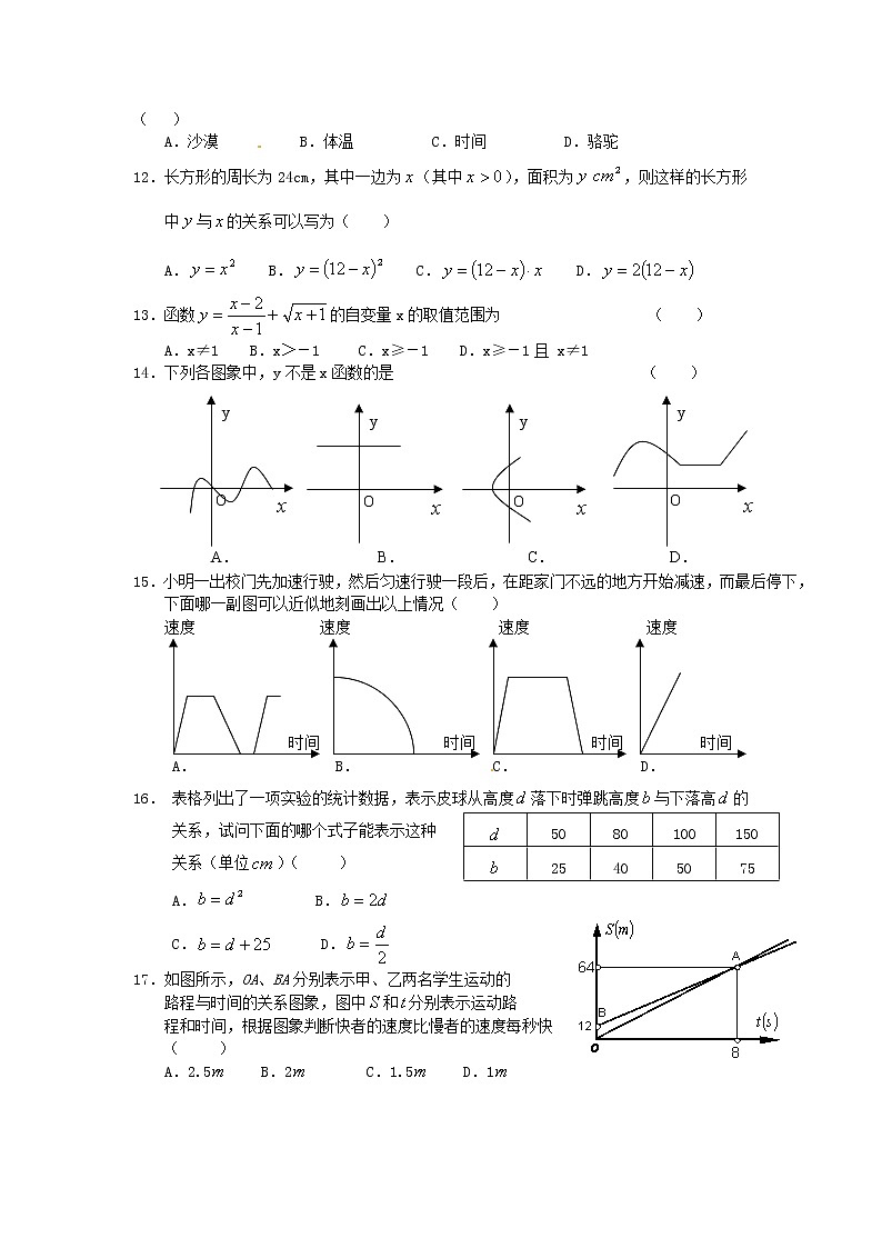 八年级数学下册 第19章 一次函数同步测试题 （新版）新人教版第2页