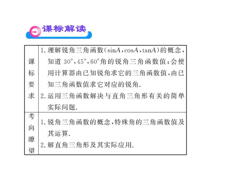 中考数学专题复习课件_---_第二十五讲锐角三角函数03