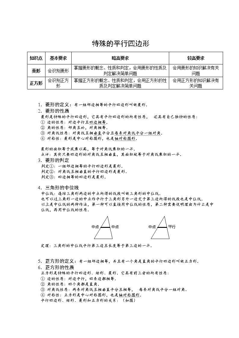 【精品讲义】人教版 八年级下册寒假同步课程（培优版）8特殊的平行四边形2．学生版01