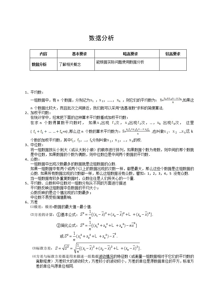 【精品讲义】人教版 八年级下册寒假同步课程（培优版）13数据分析.学生版01
