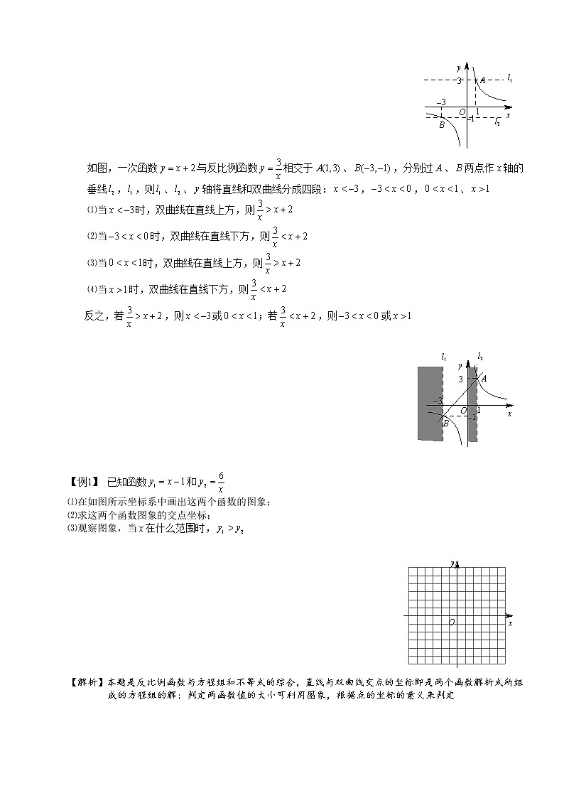 【精品讲义】人教版 九年级下册寒假同步课程（培优版）3反比例函数与方程、不等式、一次函数综合．教师版02