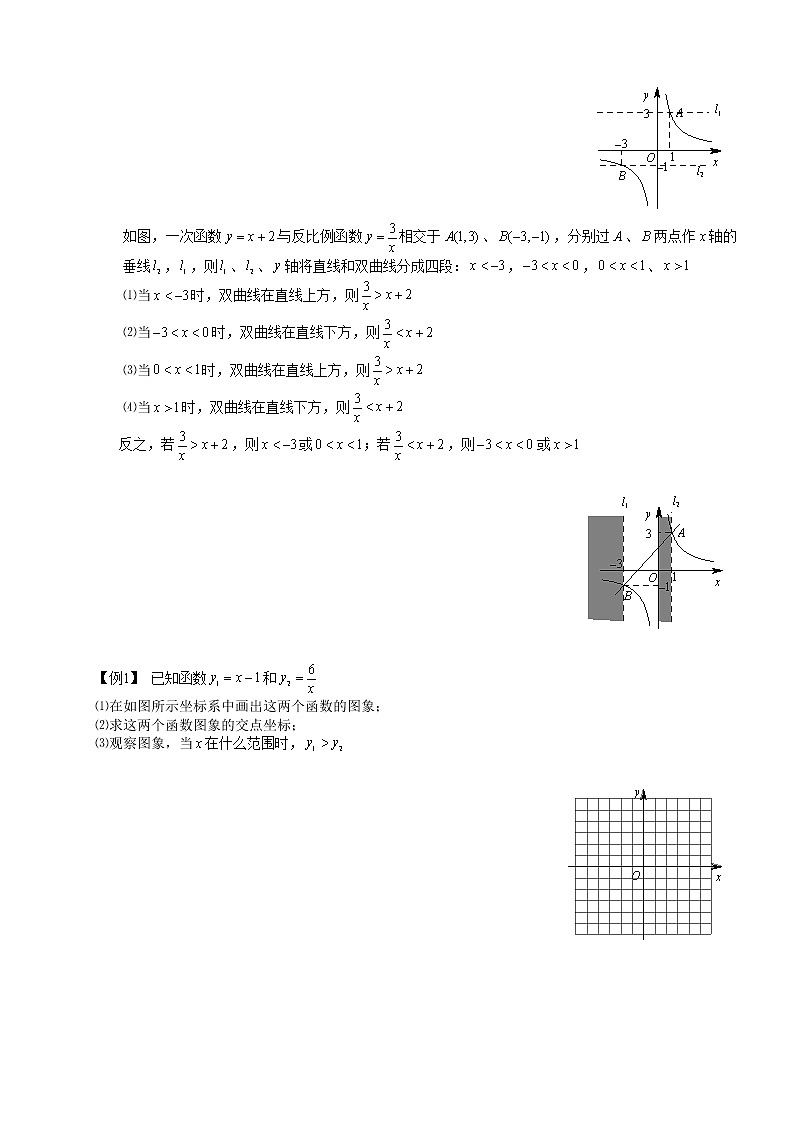 【精品讲义】人教版 九年级下册寒假同步课程（培优版）3反比例函数与方程、不等式、一次函数综合．学生版02