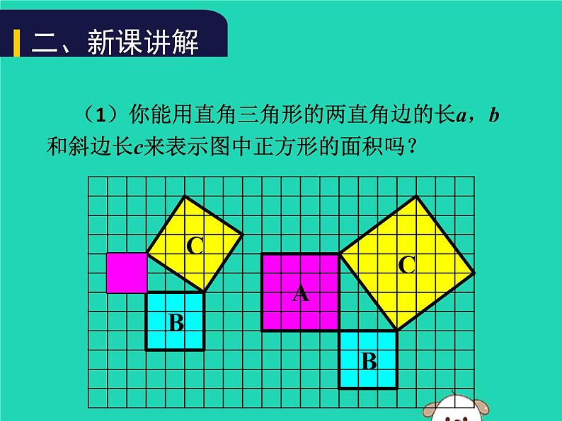 八年级上数学课件2018年秋八年级数学上册第一章勾股定理1-1探索勾股定理第1课时教学课件新版北师大版_北师大版06