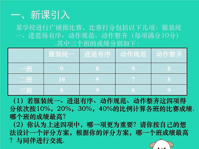 八年级上数学课件2018年秋八年级数学上册第六章数据的分析6-1平均数第2课时教学课件新版北师大版_北师大版02