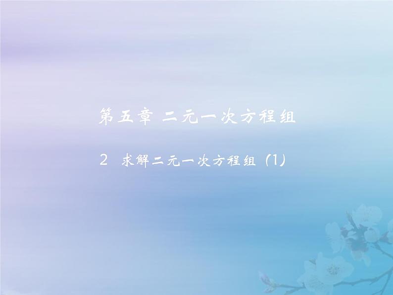 八年级数学上册第五章二元一次方程组2求解二元一次方程组教学课件（新版）北师大版02