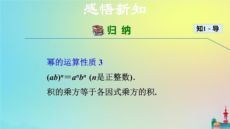 沪科版七年级下册数学  积的乘方教学课件ppt第7页