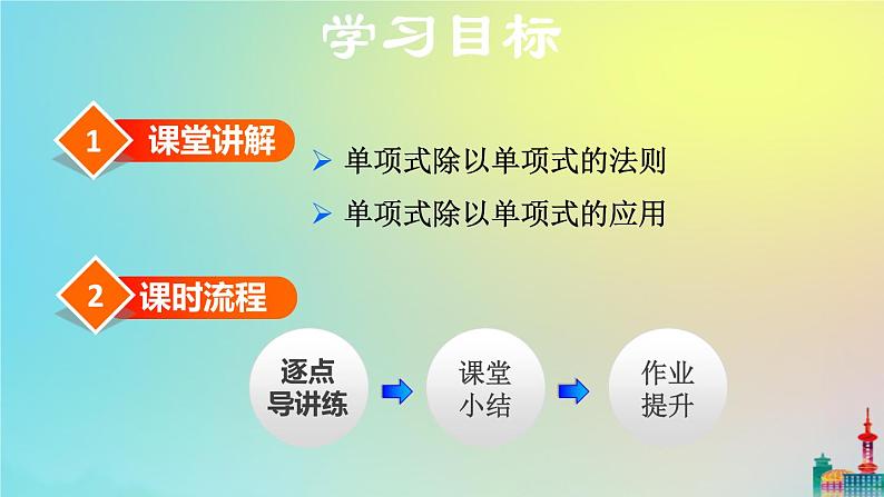 沪科版七年级下册数学  单项式与单项式相除教学课件ppt02