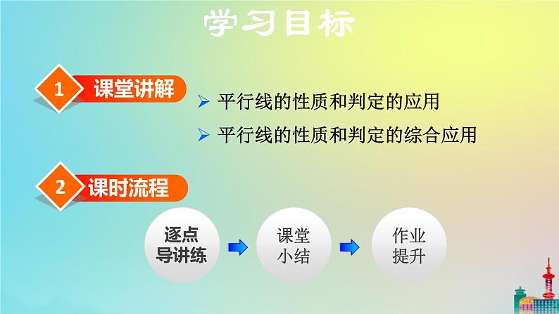 沪科版七年级下册数学  平行线的性质和判定的综合应用教学课件ppt02