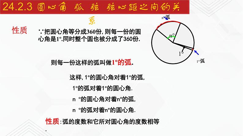 2020-2021学年九年级数学下册同步备课沪科版 24.2.3 圆心角、弧、弦、弦心距之间关系（课件）08