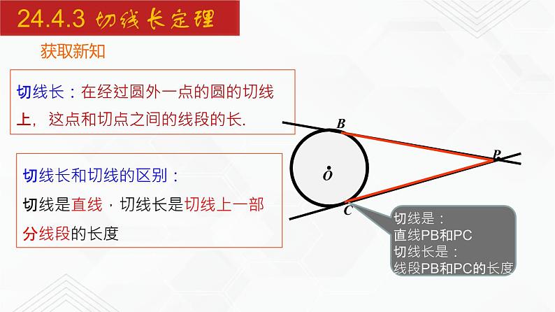 2020-2021学年九年级数学下册同步备课沪科版 24.4.3 切线长定理（课件）05