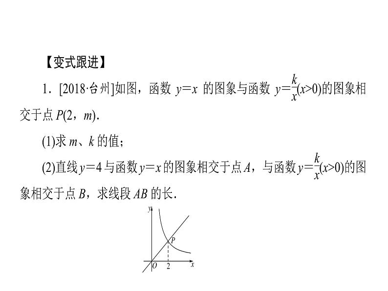 2020华师大版八年级数学下册核心素养专练（四）反比例函数与一次函数的综合运用-课件(共24张PPT)第4页