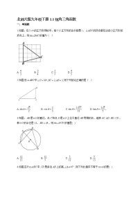 北师大版九年级下册1 锐角三角函数课后测评