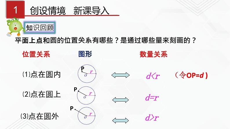 湘教版2020-2021学年九年级数学下册教学教学PPT 2.5.1 直线与圆的位置关系02