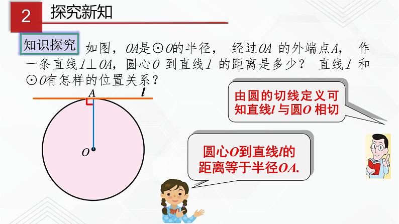 湘教版2020-2021学年九年级数学下册教学教学PPT 2.5.2 第1课时 切线的判定04