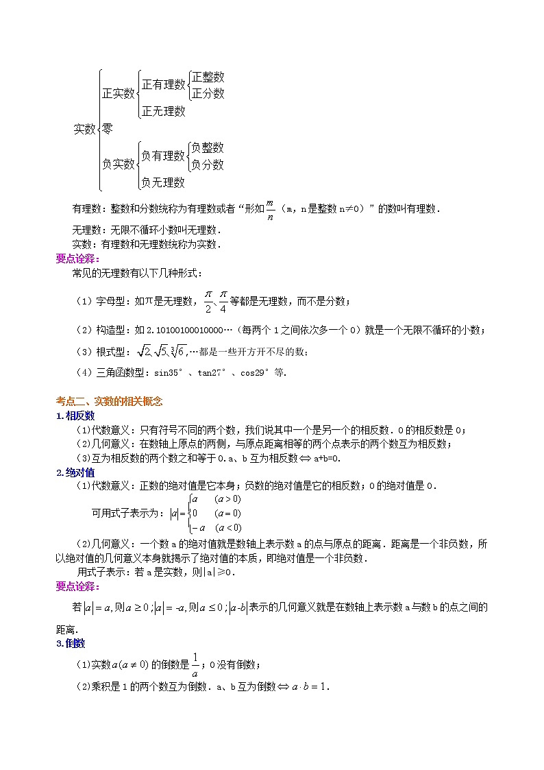 中考总复习：实数--知识讲解（基础）02