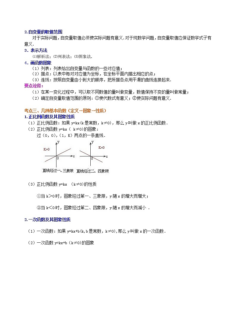 中考总复习：平面直角坐标系与一次函数、反比例函数--知识讲解（提高）03