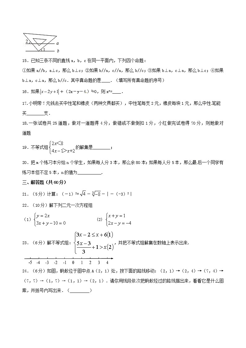 【精品试卷】人教版数学七年级下册期末测试卷一A卷（含答案）03