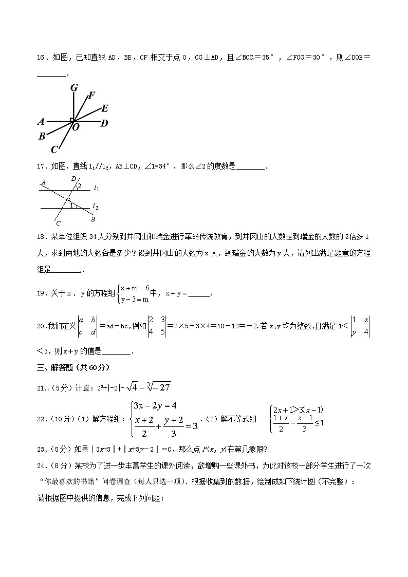【精品试卷】人教版数学七年级下册期末测试卷一B卷（含答案）03