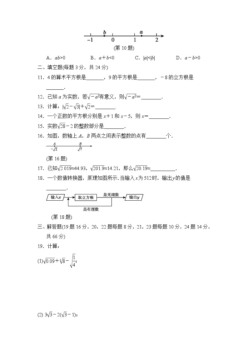 【精品试卷】人教版数学七年级下册第六章达标测试卷（含答案）02
