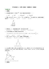 中考总复习：特殊三角形--巩固练习（基础）