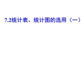 初中數(shù)學(xué)蘇科版八年級下冊第7章7.2統(tǒng)計表、統(tǒng)計圖的選用（一） 課件