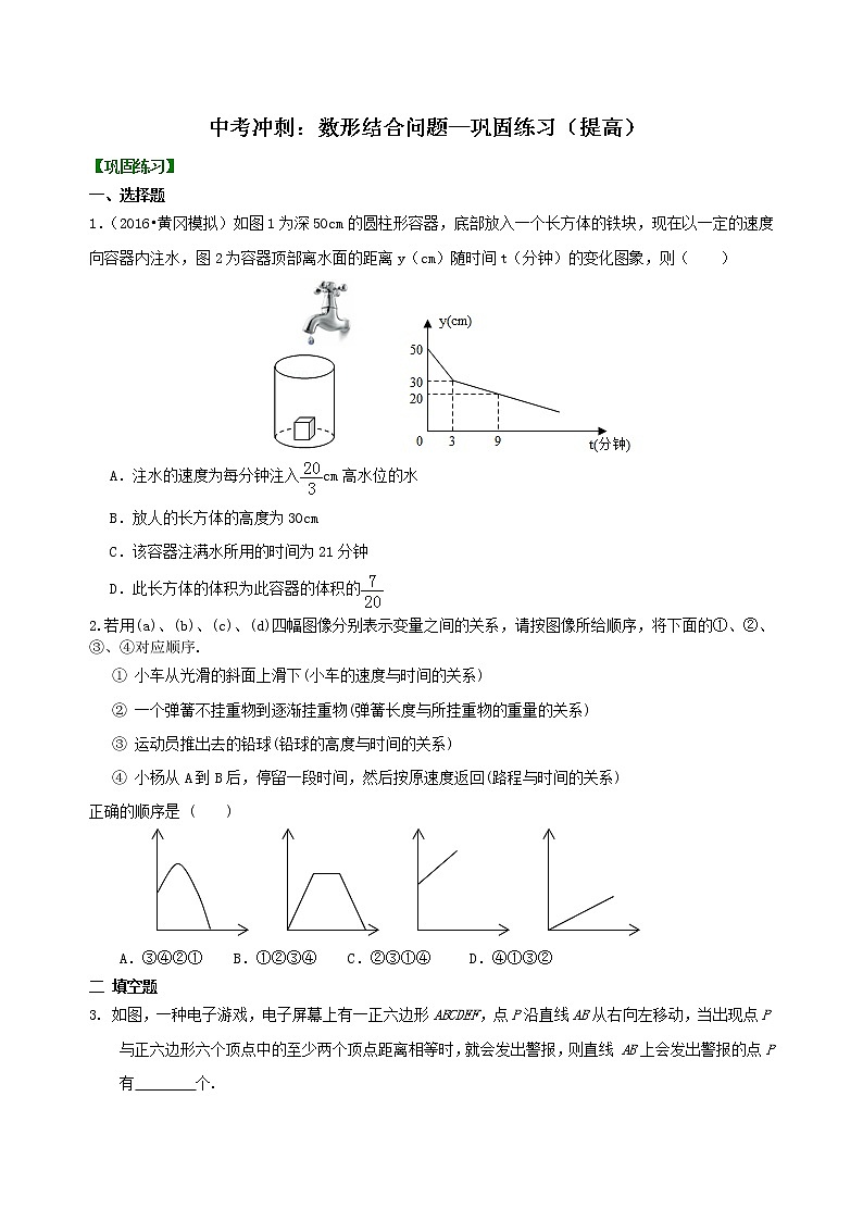 中考冲刺：数形结合问题--巩固练习（提高）01