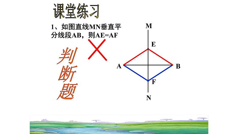 八年级上数学课件- 13-1-2 线段的垂直平分线的性质  课件（共17张PPT）_人教新课标08