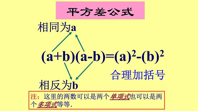 八年级上数学课件- 14-2-1 平方差公式  课件（共22张PPT）_人教新课标第5页