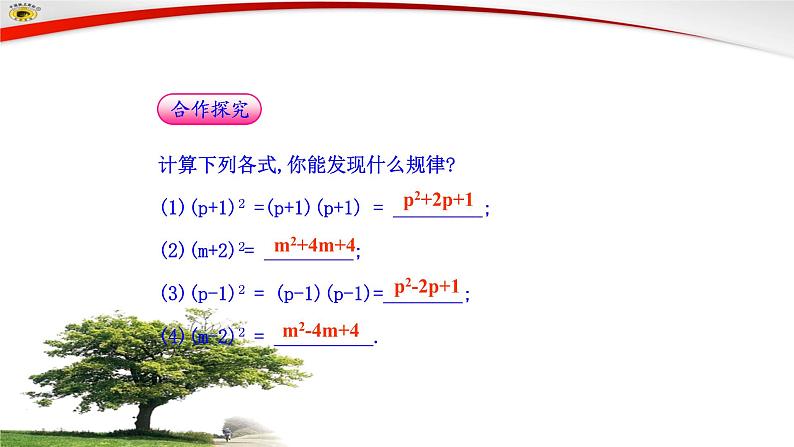 八年级上数学课件- 14-2-2  完全平方公式  课件（共20张PPT）_人教新课标第6页