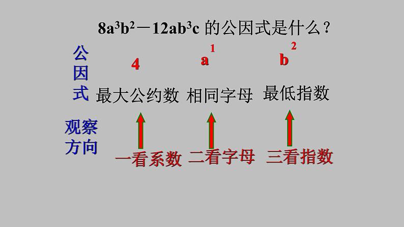 八年级上数学课件- 14-3-1  提公因式法  课件（共20张PPT）2_人教新课标06