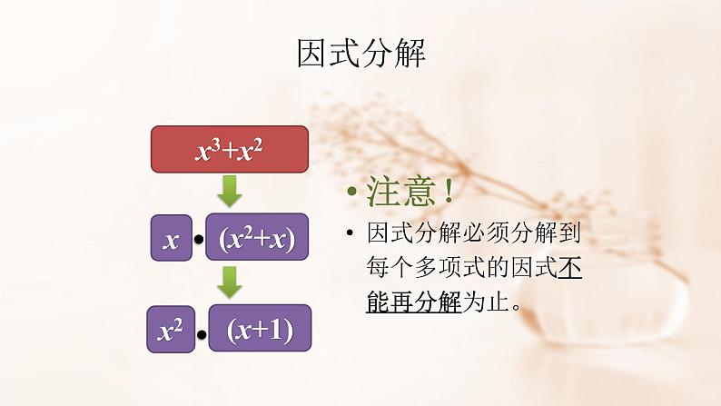 八年级上数学课件- 14-3-1  提公因式法  课件（共25张PPT）1_人教新课标第8页