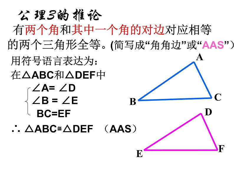 八年级上数学课件八年级上册数学课件《全等三角形的判定》  人教新课标   (7)_人教新课标08