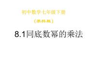 数学七年级下册8.1 同底数幂的乘法授课课件ppt