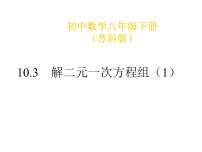 苏科版七年级下册第10章 二元一次方程组10.3 解二元一次方程组课堂教学课件ppt