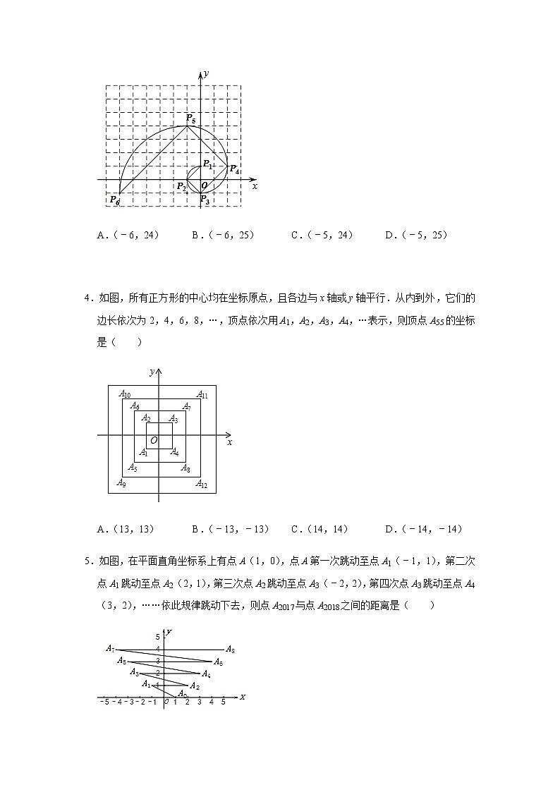 2021年九年级数学中考复习探索规律专题突破训练：点的坐标的变化规律（附答案）02