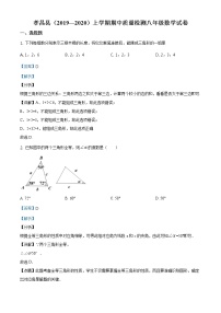 精品解析：湖北省孝感市孝昌县2019-2020学年八年级上学期期中数学试题（解析版）