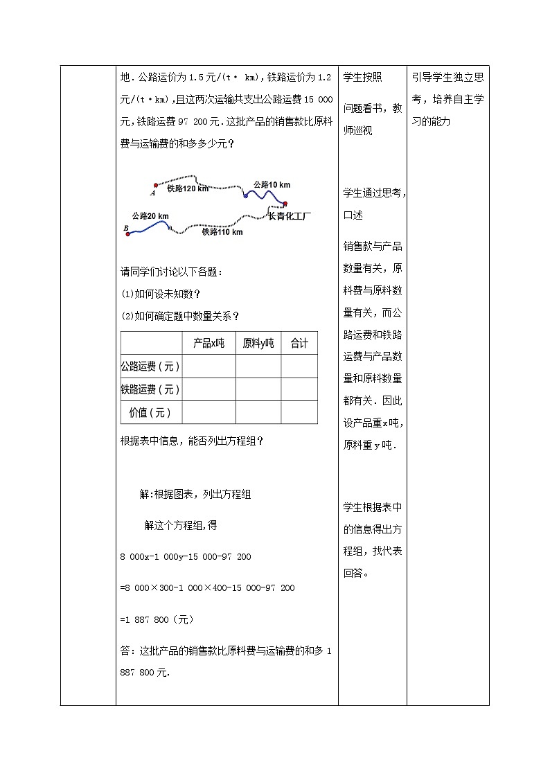 8.3.2 实际问题与二元一次方程组（2）（教案）七年级数学下册同步精品系列（人教版）第2页