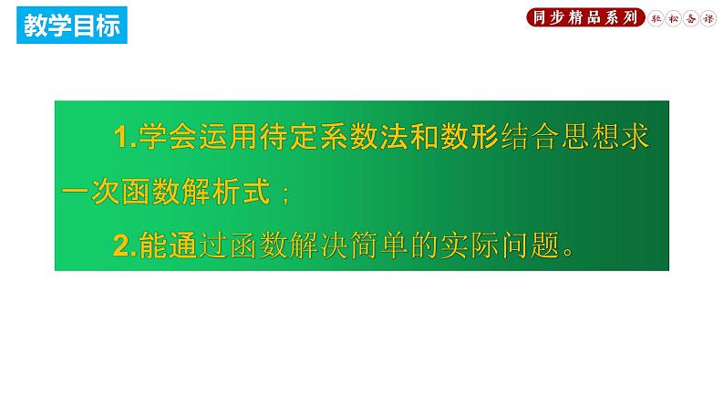 19.2.2 一次函数--待定系数法（课件）八年级数学下册同步精品系列（人教版）(共27张PPT)第2页