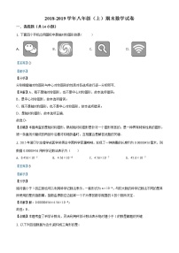 精品解析：山东省临沂市临沭县2018-2019学年八年级上学期期末数学试题（解析版）