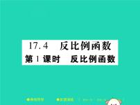 初中数学华师大版八年级下册1. 反比例函数试讲课ppt课件