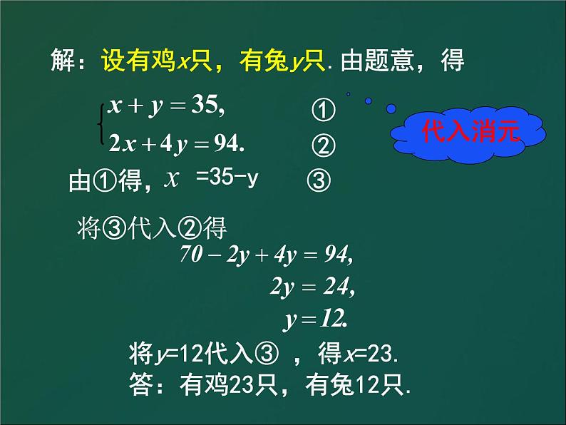 八年级上册数学课件《应用二元一次方程组—鸡兔同笼》 (6)_北师大版第7页