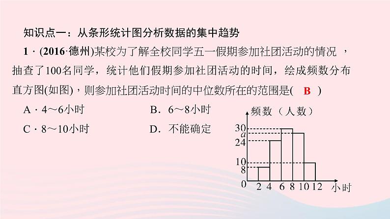 八年级数学上册第六章数据的分析3从统计图分析数据的集中趋势作业课件新版北师大版06