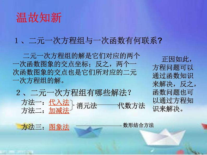 八年级上册数学课件《用二元一次方程组确定一次函数表达式》(5)_北师大版第3页