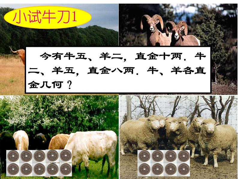 八年级上册数学课件《应用二元一次方程组—鸡兔同笼》 (1)_北师大版第5页